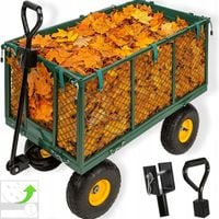 WÓZEK OGRODOWY Transportowy Przyczepka Duży 220L 350kg Burty 41cm +