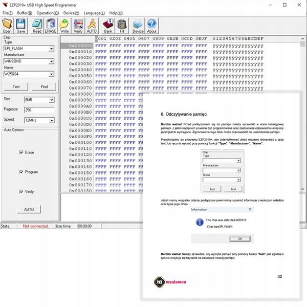 Duży zestaw programator EEPROM i Flash EZP2019+ Klips Adapter Immo Liczniki zdjęcie 9