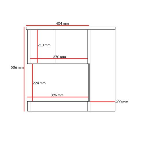 Szafka nocna z szufladą Billz 40 Kaszmir/Dąb Cremona na Arena.pl
