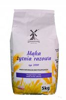 MĄKA ŻYTNIA RAZOWA 2000 Z NASZEGO MŁYNA 5kg Z POLSKIEGO ZIARNA