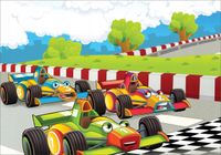 Fototapeta 3D dla dzieci samochody bolid 200x130