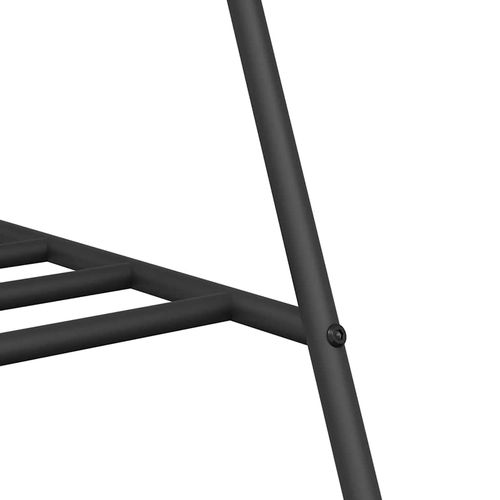 Wieszak na Ubrania z półką Czarny 100 x 56 x 154 cm Stal na Arena.pl