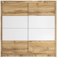 Szafa przesuwna WERONA 200 cm dąb wotan/biały mat PAS