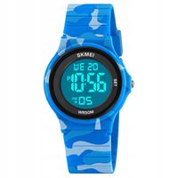 Zegarek dziecięcy elektroniczny sportowy stoper alarm data podświetlenie