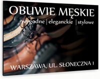 nadruk UV TABLICZKA reklamowa aluminiowa dibond 40x30 szyld obuwie męskie