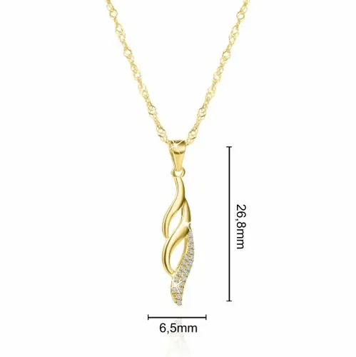 ZŁOTY NASZYJNIK ZAWIESZKA SREBRNY DLA KOBIETY, łańcuszek damski srebro 925 na Arena.pl