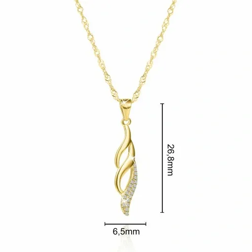 ZŁOTY NASZYJNIK ZAWIESZKA SREBRNY DLA KOBIETY, łańcuszek damski srebro 925 zdjęcie 4