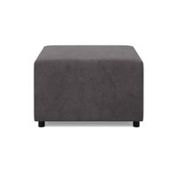 Pufa do salonu, podnóżek, BLOM, sztruks, 71x71x40 cm, szary | TYLETEGOTU