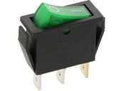 Przełącznik MK111 zielony  230V podświetlany
