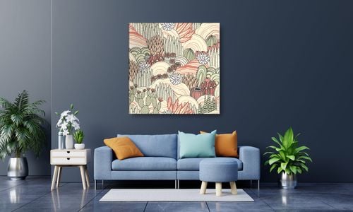 OBRAZ NA PŁÓTNIE 040 Kaktusy 40x40cm na Arena.pl