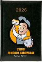 Kalendarz A5 2026 tygodniowy KSIĄŻKOWY FIRMOWY USŁUGI REMONTOWO BUDOWLANE