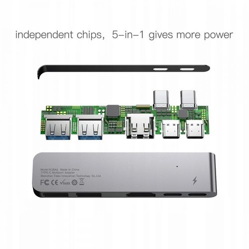 BASEUS B0G ADAPTER TYPE-C TO MULTI PORT 5IN1 SPACE GRAY na Arena.pl