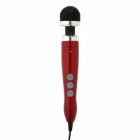 doxy die cast 3 candy red - kompaktowy masażer z głowką silikonową