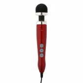 doxy die cast 3 candy red - kompaktowy masażer z głowką silikonową