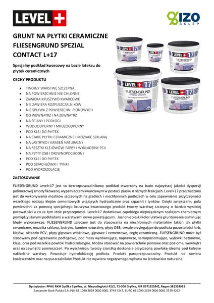 Grunt Płytka na Płytkę 3kg OSB Drewno Level+17 zdjęcie 4