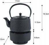 Imbryk żeliwny Kinghoff 0,8 l czarny