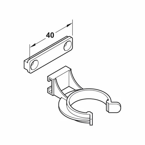 Klip klips do nóżek HAFELE AXILO, do przykręcania, biały na Arena.pl