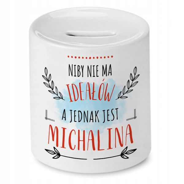 Skarbonka Dla Michaliny Na Urodziny Prezent Z Nadrukiem Ze Zdjęciem zdjęcie 1