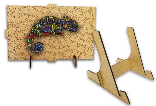 Puzzle Drewniane dla dzieci Kameleon 2 w pudełku drewnianym na Arena.pl