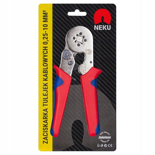 Zaciskarka do Tulejek Praska do Kabli Konektorów Końcówek 0,25-10mm2 NEKU na Arena.pl