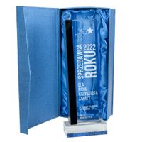 Statuetka szklana podziękowanie, prezent, nagroda