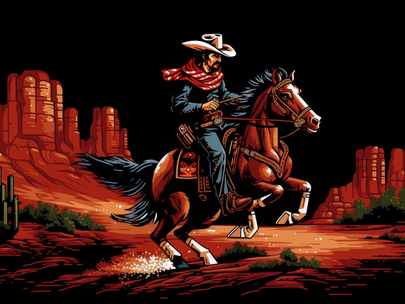 Plakat 40x30cm Galop przez Prerię zdjęcie 1