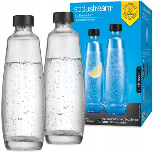 SODASTREAM SZKLANA BUTELKA KARAFKA 2x1L DO SATURATORA DUO ZESTAW na Arena.pl