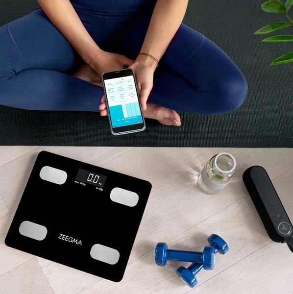 INTELIGENTNA WAGA ŁAZIENKOWA BLUETOOTH ANALITYCZNA APLIKACJA ZEEGMA 17W1 zdjęcie 2