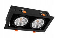 2X Oprawa Podtynkowa Plaza 2xGU10 AR111 Czarna