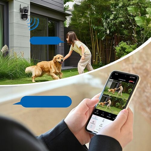 PODWÓJNA KAMERA 2X5MP 5GHz ZOOM ZEWNĘTRZNA OBROTOWA IP WIFI ALARM DETEKCJA na Arena.pl