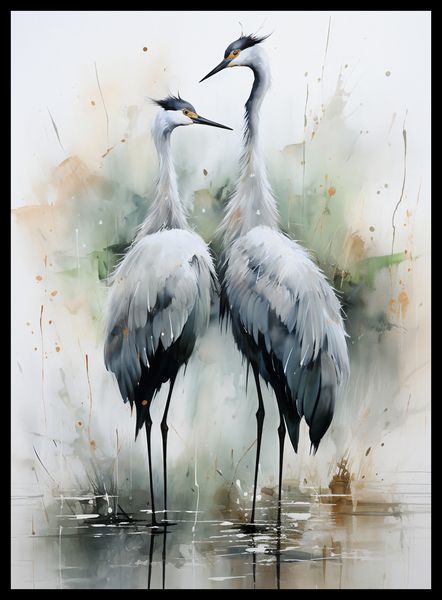 Plakat 40x55cm Tańczące Czaple zdjęcie 2