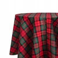 Obrus świąteczny TARTAN szkocka krata boże narodzenie okrągły 140cm HOMLA