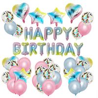 zestaw balonów happy birthday kolorowe 50 szt bln03