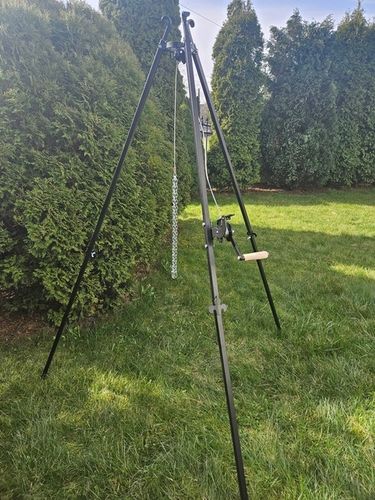 TRÓJNÓG 210 CM OGRODOWY GRILL OGNISKOWY OGROMNY na Arena.pl