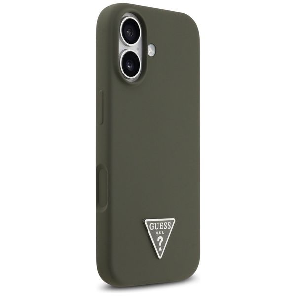 Etui Guess Silicone Triangle Logo MagSafe do iPhone 17 khaki zdjęcie 4