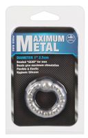 pierścień erekcyjny silikonowy nmc maximum metal ring z kulkami 2 5 cm