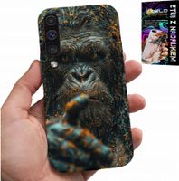 ETUI DO SAMSUNG GALAXY A70 - MAŁPA, MAŁPKA, GORYL, ZWIERZĘTA + SZKŁO