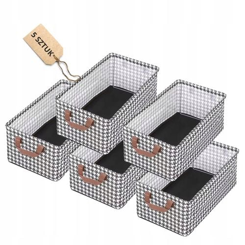 ZESTAW 5 X ORGANIZER NA UBRANIA DO SZUFLADY SZAFY PUDEŁKO ZE STELAŻEM na Arena.pl