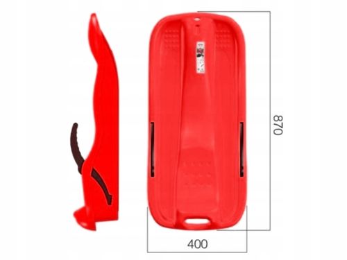 Sanki z hamulcem RACE | Czerwony na Arena.pl