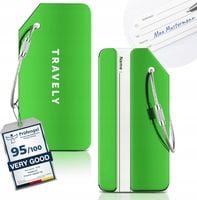 ZAWIESZKA DO WALIZEK ALUMINIOWA ZIELONA IDENTYFIKATOR BEZPIECZNA PODRÓŻ