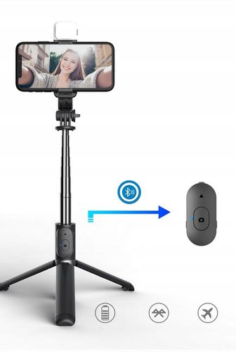 STATYW DO TELEFONU SELFIE STICK TRIPOD UCHWYT 3W1 Kijek + PILOT Bluetooth na Arena.pl