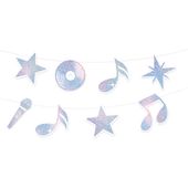 Girlanda papierowa srebrne Disco 110cm