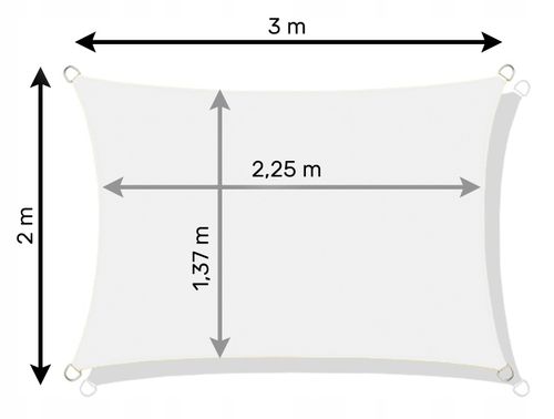 Żagiel przeciwsłoneczny 3x2 - dark blue na Arena.pl