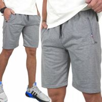 SPODENKI KRÓTKIE męskie DRESOWE z KIESZENIAMI na ZAMEK dresy szorty FR, 3XL