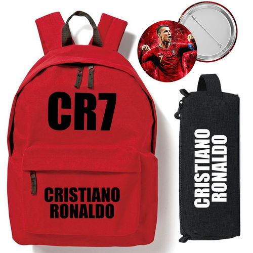 Zestaw do Szkoły Czerwony Plecak + Piórnik + Pin CRISTIANO RONALDO na Arena.pl