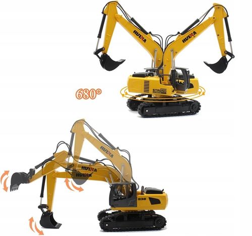 OGROMNA CIĘŻARÓWKA Z PRZYCZEPĄ SAMOCHÓD LAWETA KOPARKA RC 2x PILOT 1319 na Arena.pl