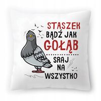 Poduszka Dla Staszka Na Urodziny Ze Zdjęciem Na Prezent Biała 40X40 Cm