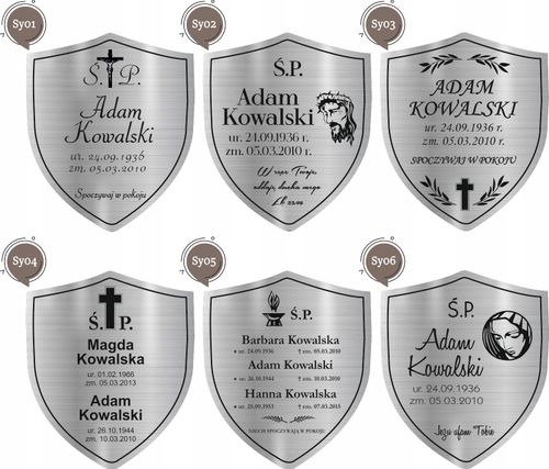 Tablica nagrobna tabliczka na KRZYŻ GRÓB ŚP na Arena.pl