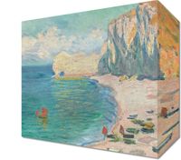 Obraz 20x20cm The Beach and the Falaise d'Amont, Monet Vintage
