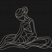 Plakat 100x100cm Pozycja Siedząca